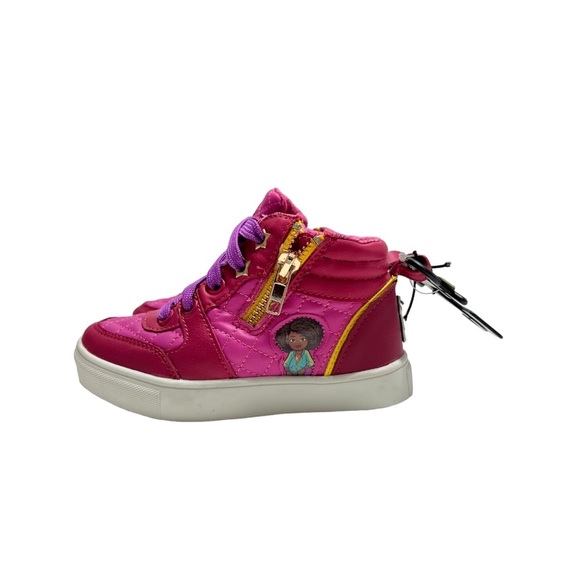 Karma’s World High Top Sneakers Little / Big Girls Size 11 Pink Fuchsia shoes - Picture 10 of 13